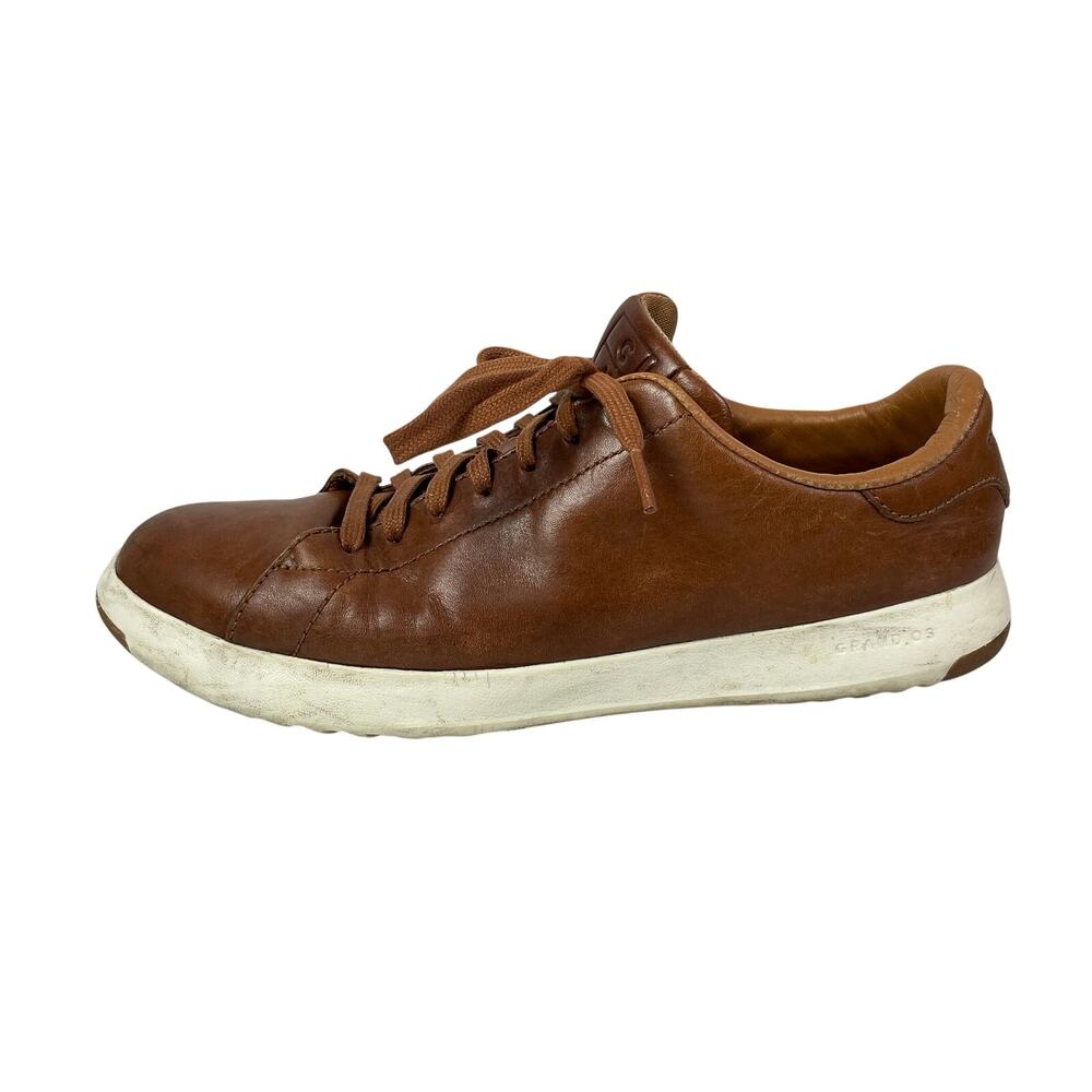 Cole Haan GrandPro Brown Leather Round Toe Lace Up Tennis Sneakers Shoes Sz 10M